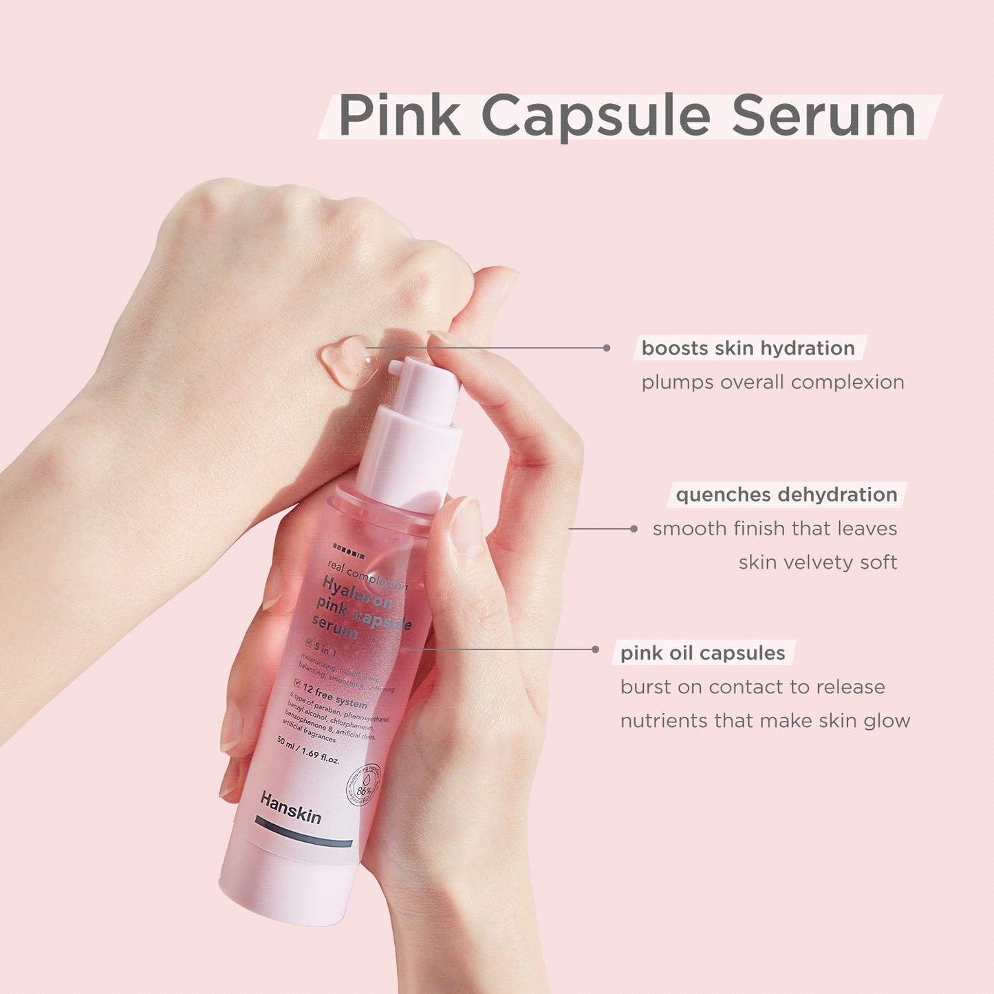 Hanskin Real Complexion Hyaluron Pink Capsule Serum