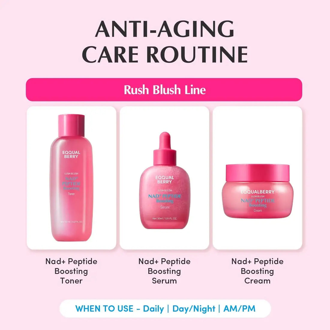 EQQUALBERRY NAD+ Peptide Boosting Toner