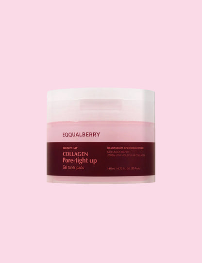 EQQUALBERRY Collagen Pore-Tight Up Gel Toner Pads