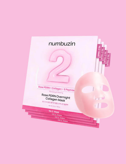 Numbuzin No. 2 Rose PDRN Overnight Collagen Mask