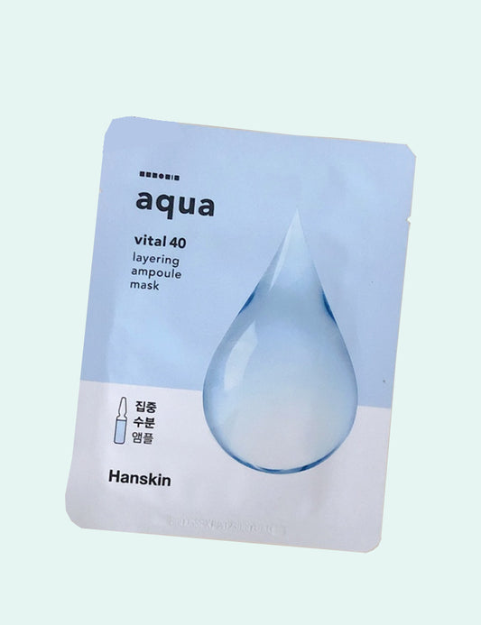 Hanskin Vital 40 Layering Ampoule Mask - Aqua