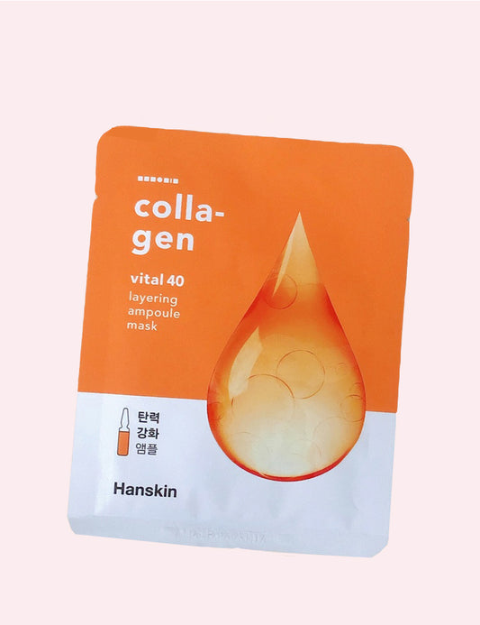 Hanskin Vital 40 Layering Ampoule Mask - Collagen